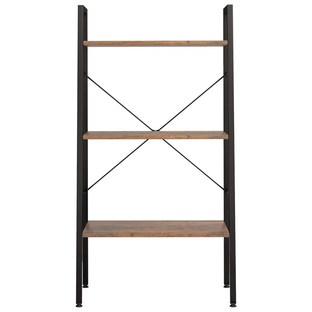Raft cu 3 niveluri, maro deschis / negru, 56x35x108 cm - imagine 3