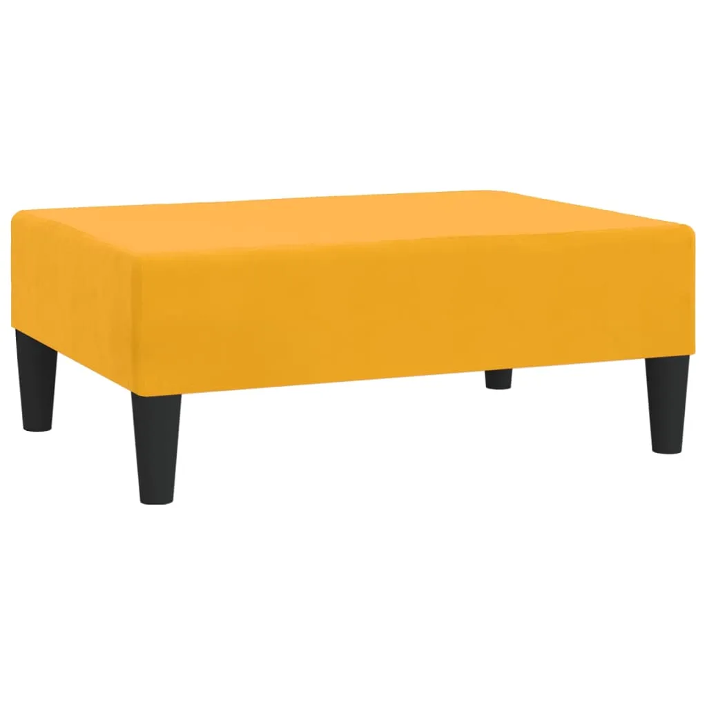 Taburet, galben, 78x56x32 cm, catifea - imagine 2