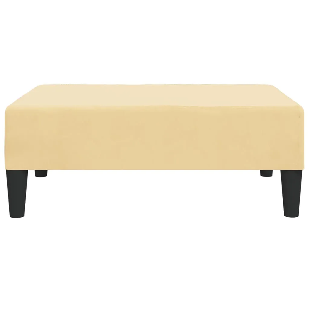 Taburet, crem, 78x56x32 cm, catifea - imagine 3