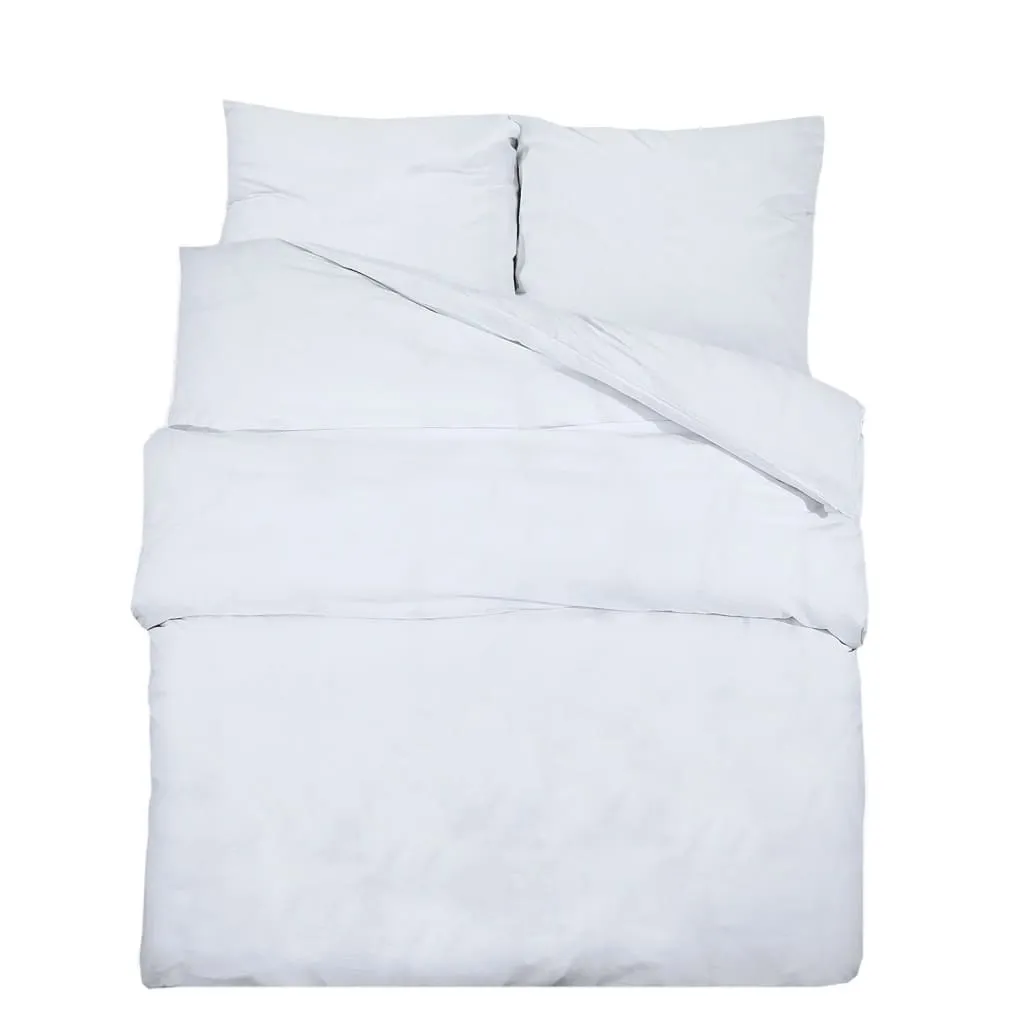 Set cu husă de pilotă, alb, 225x220 cm, microfibră - imagine 2