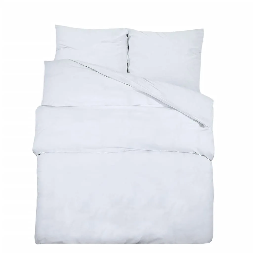 Set cu husă de pilotă, alb, 225x220 cm, bumbac - imagine 2