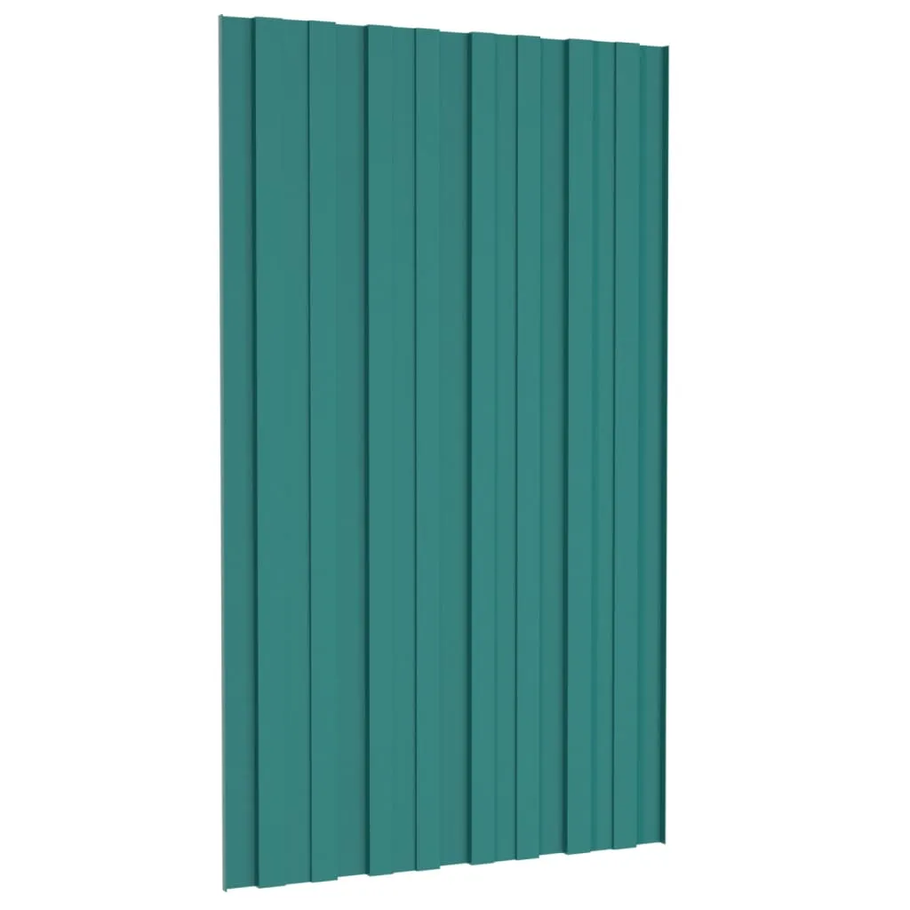 Panouri pentru acoperiș 12 buc. verde 80x45 cm oțel galvanizat - imagine 4