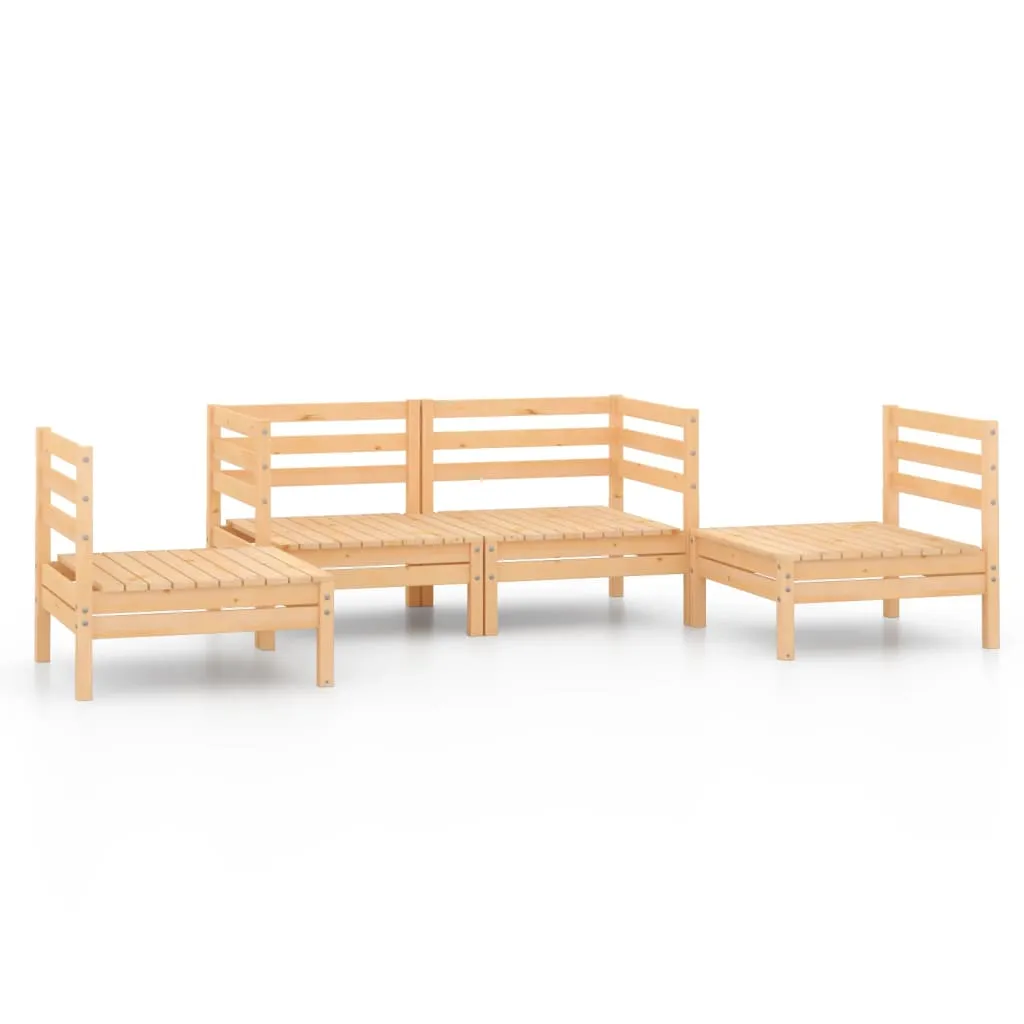 Set mobilier de grădină, 4 piese, lemn masiv de pin - imagine 2