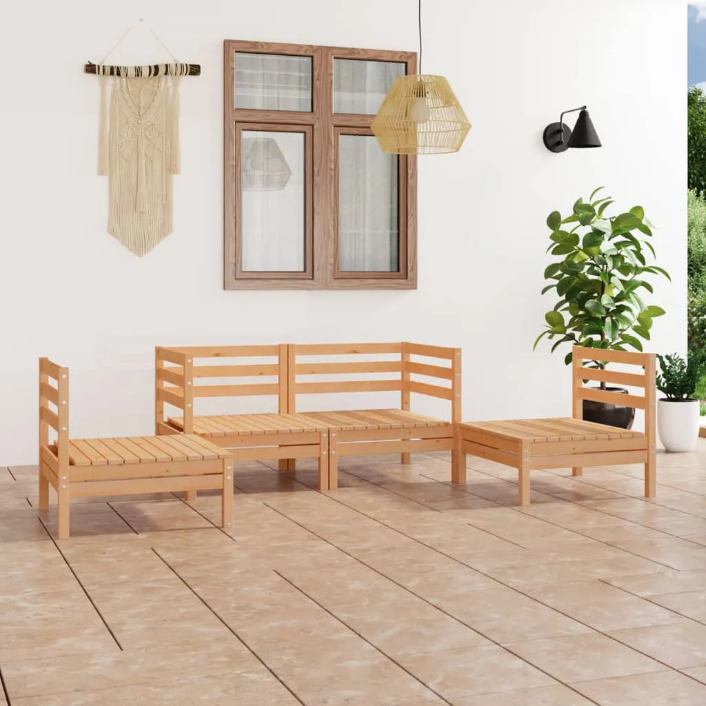 Set mobilier de grădină, 4 piese, lemn masiv de pin