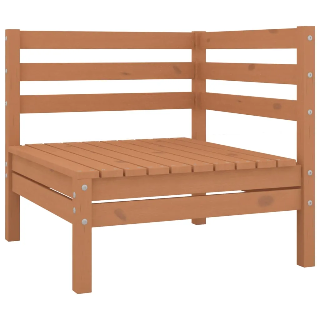 Set mobilier de grădină, 7 piese, maro miere, lemn masiv de pin - imagine 3