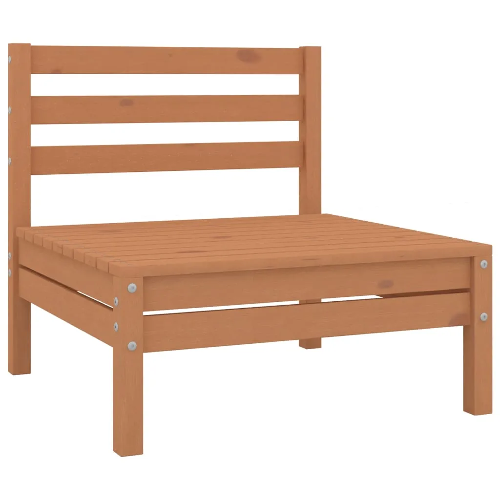 Set mobilier de grădină, 7 piese, maro miere, lemn masiv de pin - imagine 4