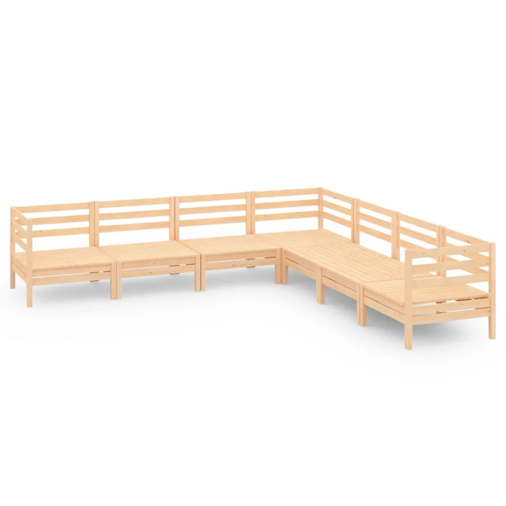 Set mobilier de grădină, 7 piese, lemn masiv de pin - imagine 2