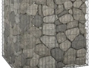Perete gabion pentru pubelă, 110x100x110 cm, oțel galvanizat