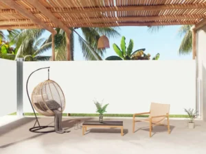 Copertină laterală retractabilă, crem, 180x1000 cm