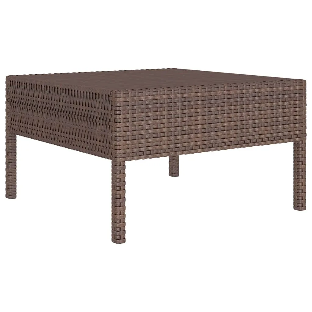 Set mobilier de grădină cu perne, 12 piese, maro, poliratan - imagine 3