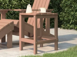 Masă Adirondack de grădină, maro, 38x38x46 cm, HDPE