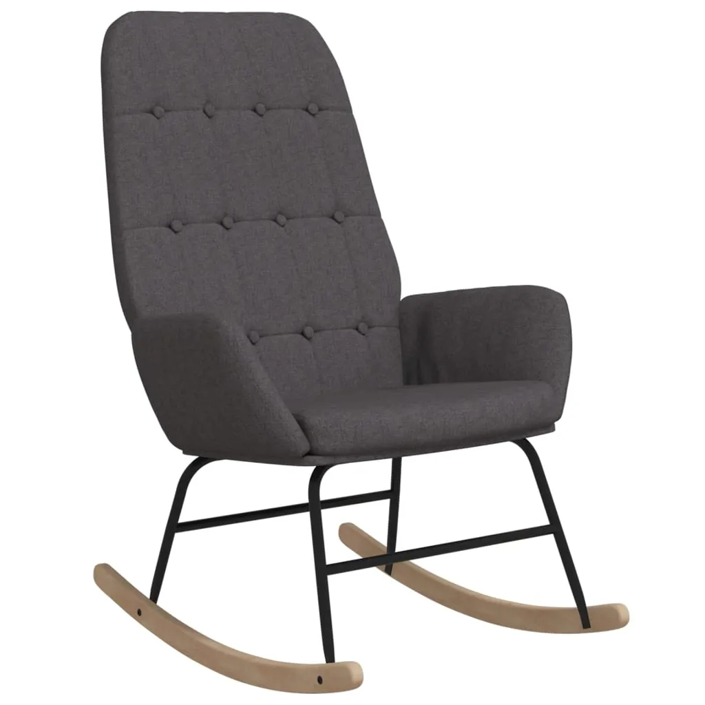 Scaun balansoar, gri închis, material textil - imagine 2