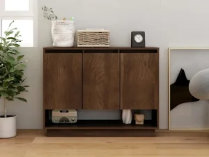 Servantă stejar maro 97x31x75 cm lemn prelucrat