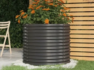 Jardinieră antracit 80x80x68 cm oțel vopsit electrostatic