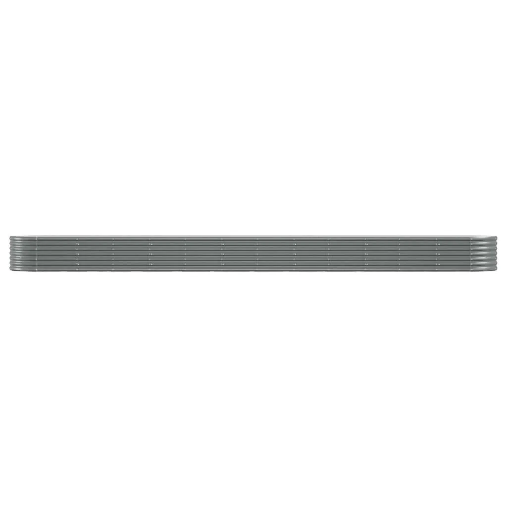 Strat înălțat grădină gri 512x80x36cm oțel vopsit electrostatic - imagine 3
