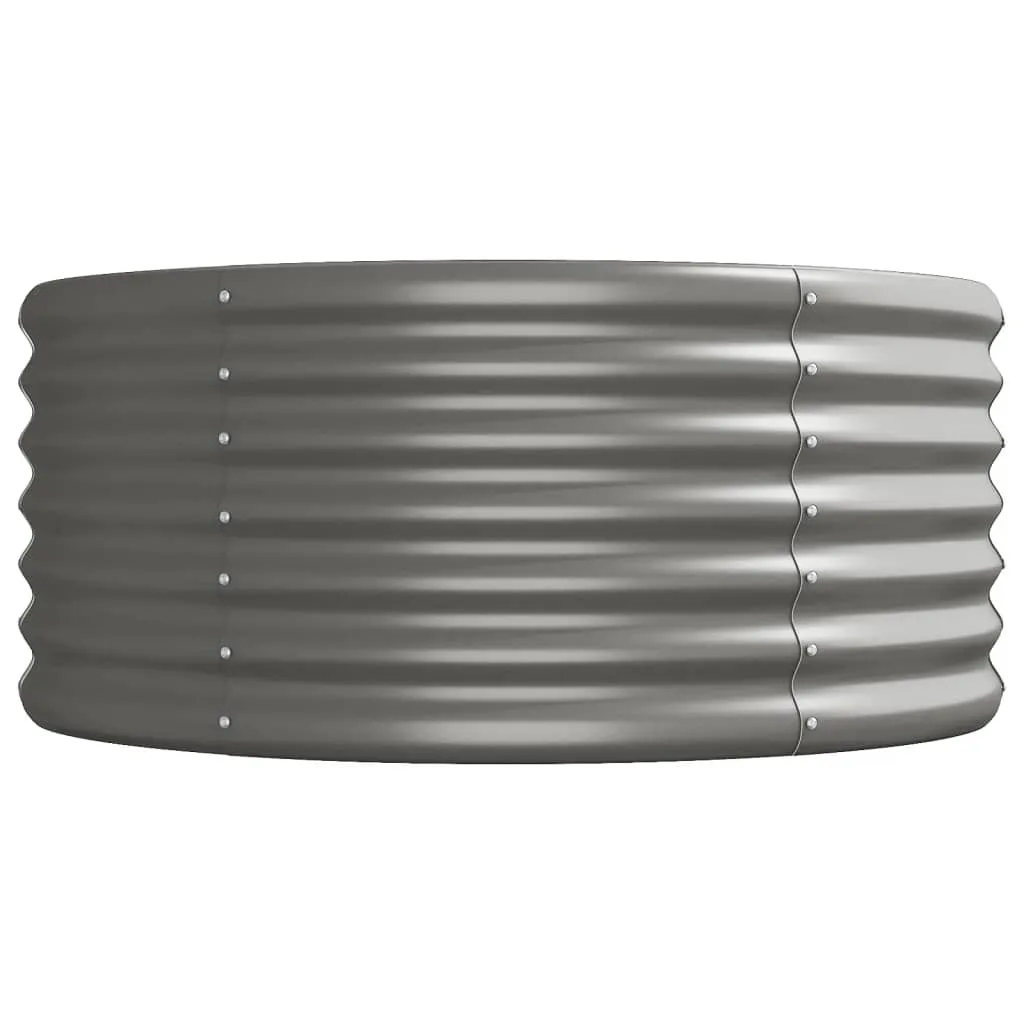 Strat înălțat grădină gri 512x80x36cm oțel vopsit electrostatic - imagine 4