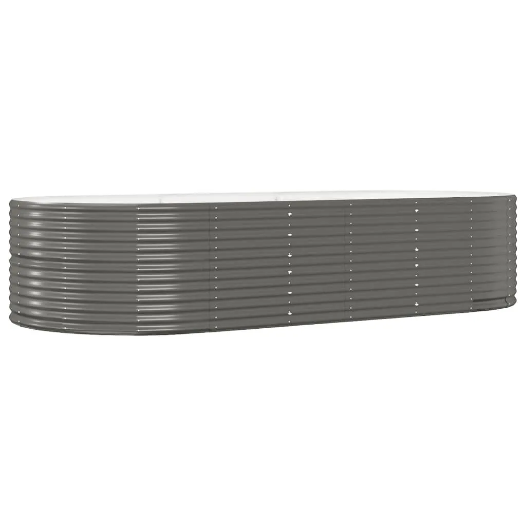 Strat înălțat grădină gri, 291x140x68 oțel vopsit electrostatic - imagine 2