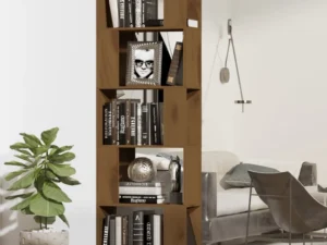 Bibliotecă/Separator cameră maro miere, 51x25x163,5 cm lemn pin