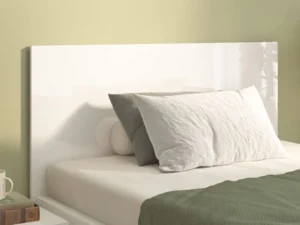 Tăblie de pat,alb extralucios, 120x1,5x80 cm, lemn prelucrat