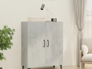 Servantă, gri beton, 70x34x90 cm, lemn prelucrat