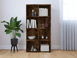 Bibliotecă/dulap, stejar fumuriu, 66x30x130 cm, lemn prelucrat