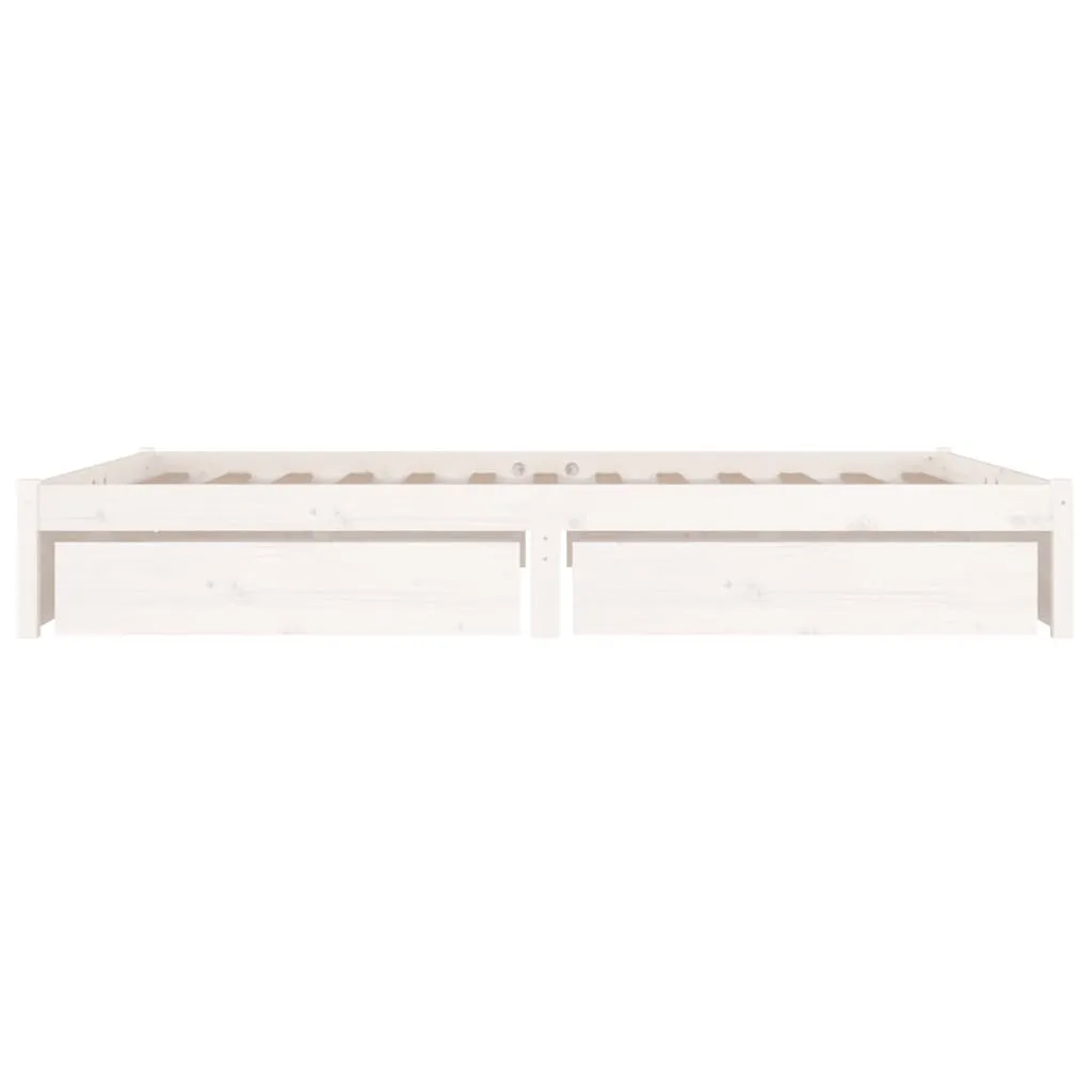 Cadru de pat cu sertare Small Double, alb, 120x190 cm - imagine 4