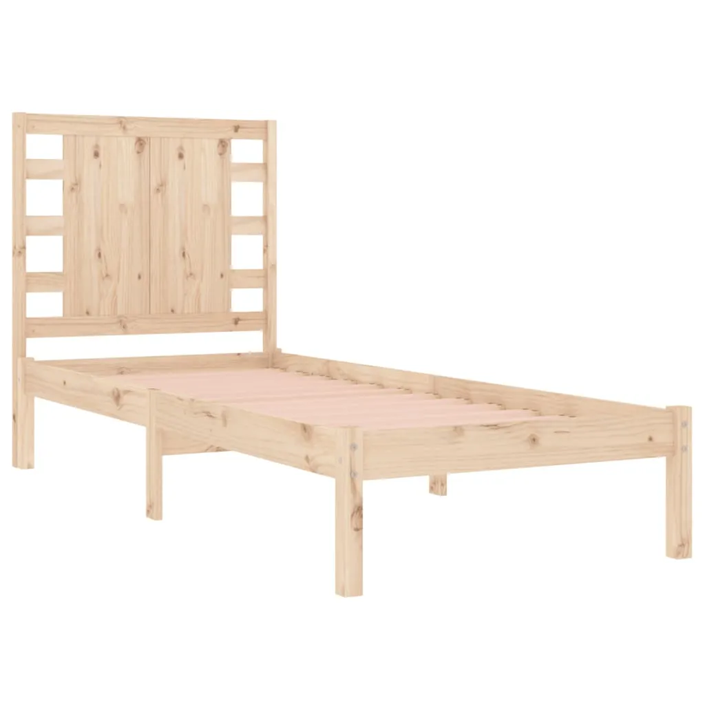 Cadru de pat single, 90x190 cm, lemn masiv - imagine 4