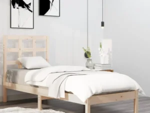 Cadru de pat single, 90x190 cm, lemn masiv