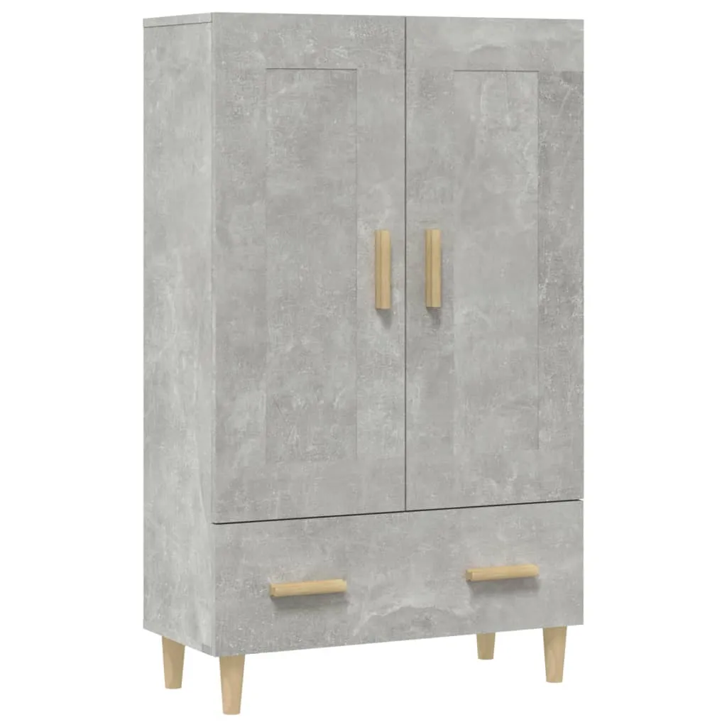 Dulap înalt, gri beton, 70x31x115 cm, lemn compozit - imagine 2