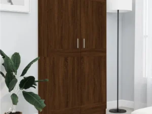 Bibliotecă, stejar maro, 82,5x30,5x150 cm, lemn prelucrat