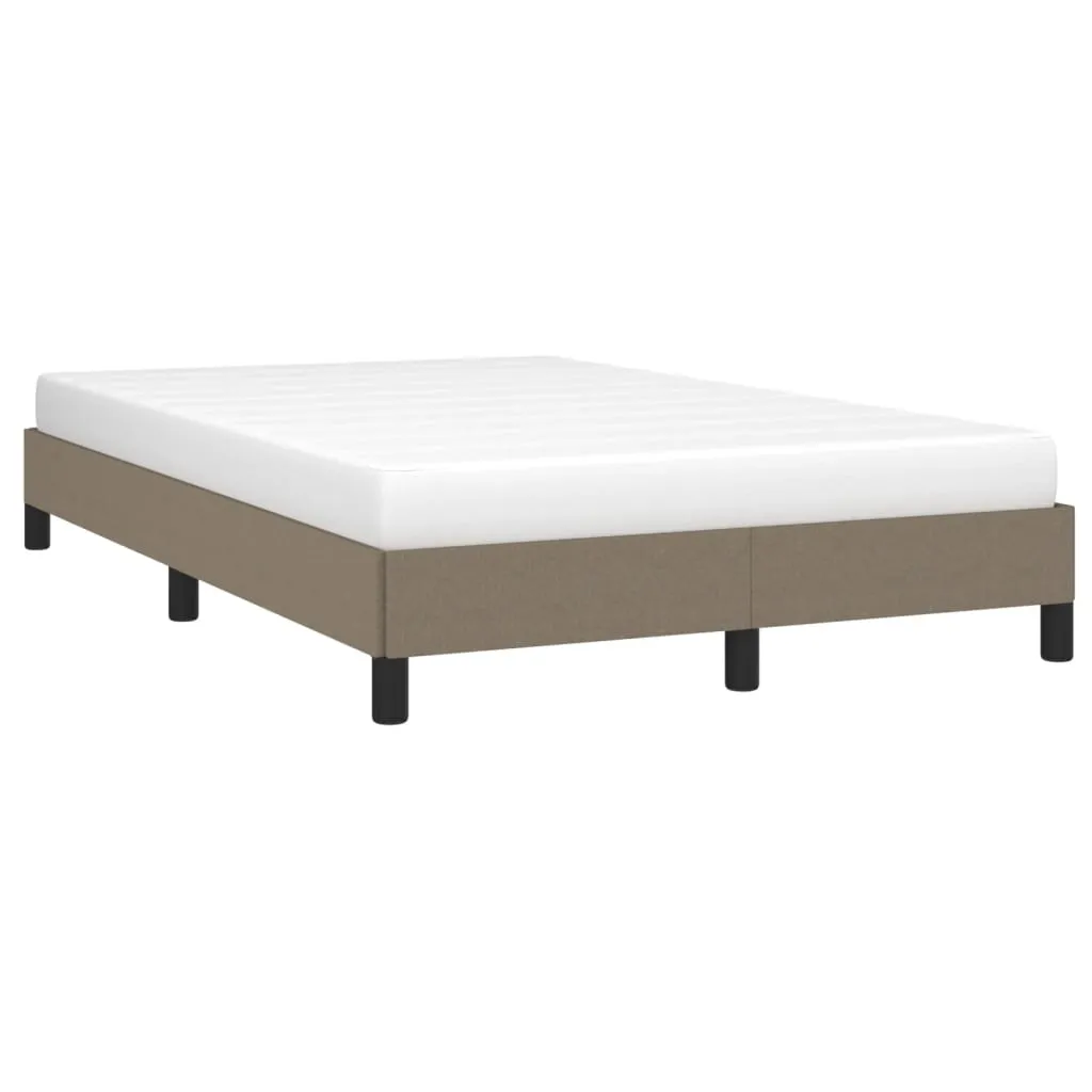 Cadru de pat fără saltea, gri taupe, 120x200 cm, textil - imagine 3