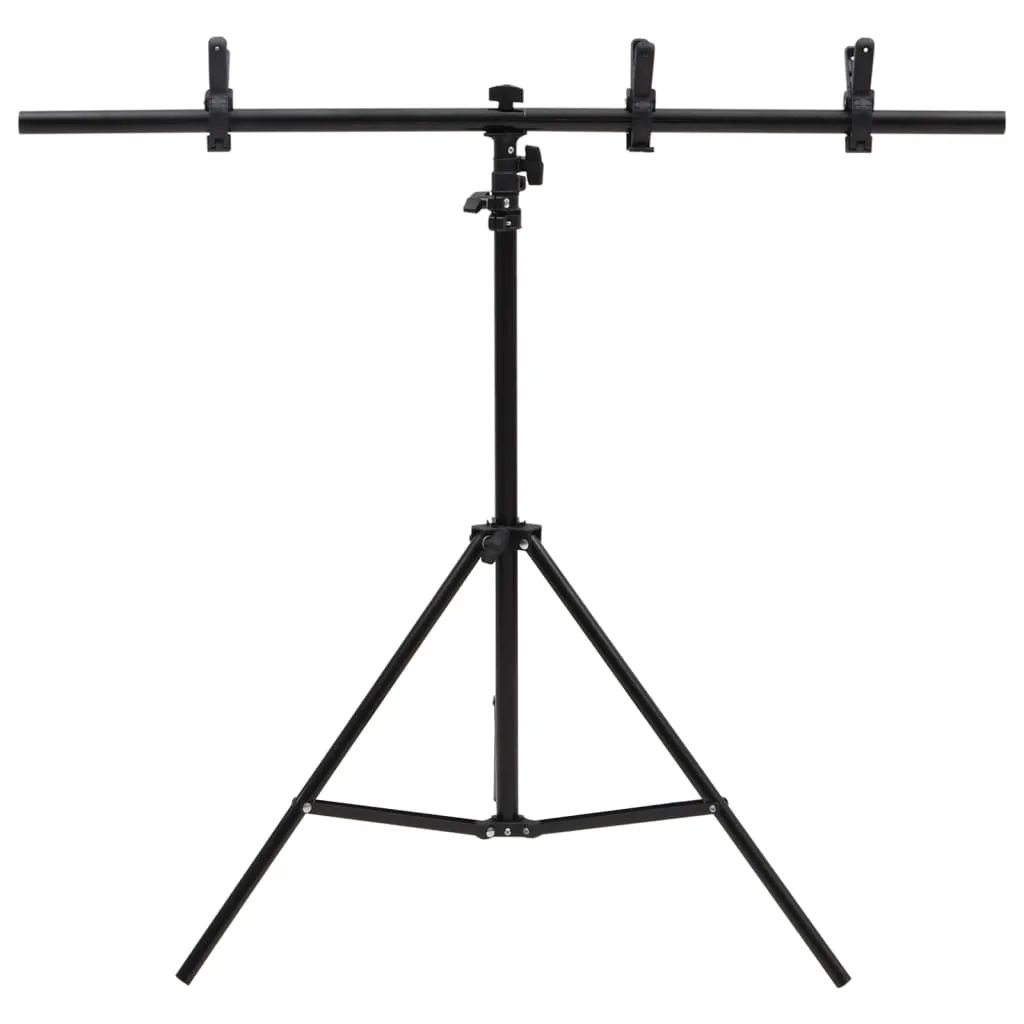 Suport de fundal în formă de T, negru, 91x60x(70-200) cm - imagine 3
