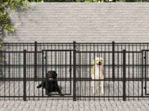 Padoc pentru câini de exterior, 7,51 m², oțel