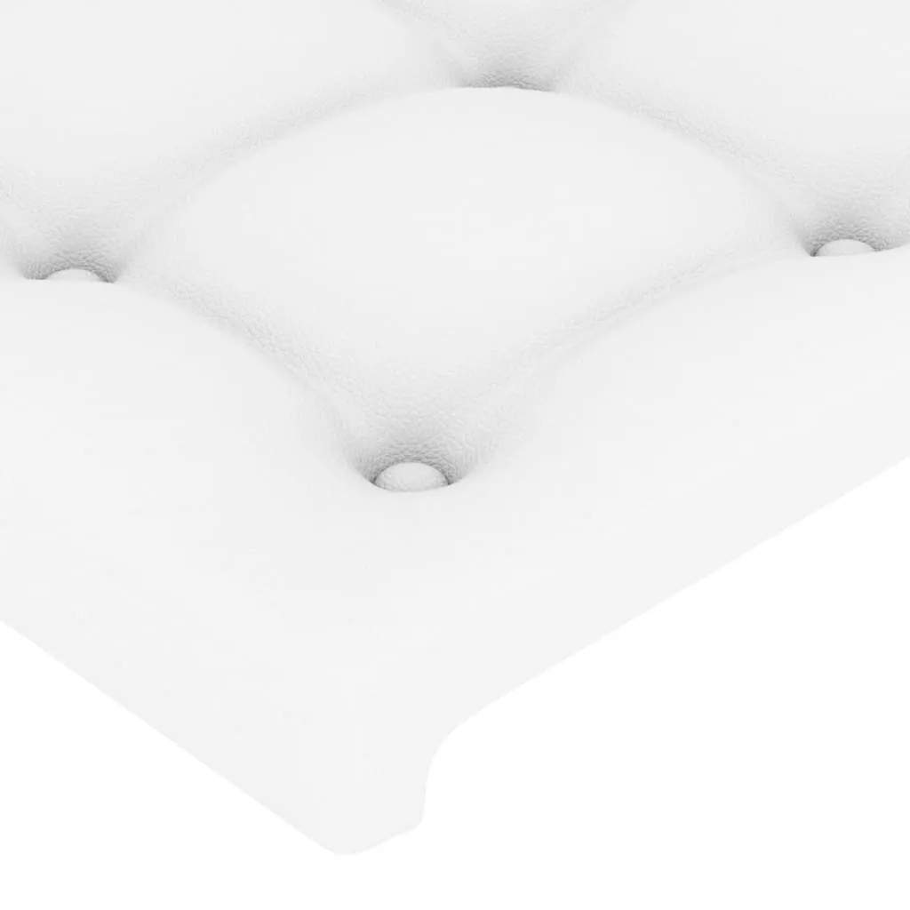 Tăblii de pat, 4 buc, alb, 100x5x78/88 cm, piele ecologică - imagine 4