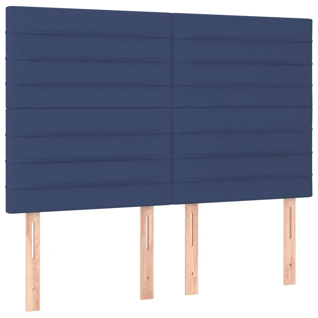 Tăblii de pat, 4 buc, albastru, 72x5x78/88 cm, textil - imagine 2