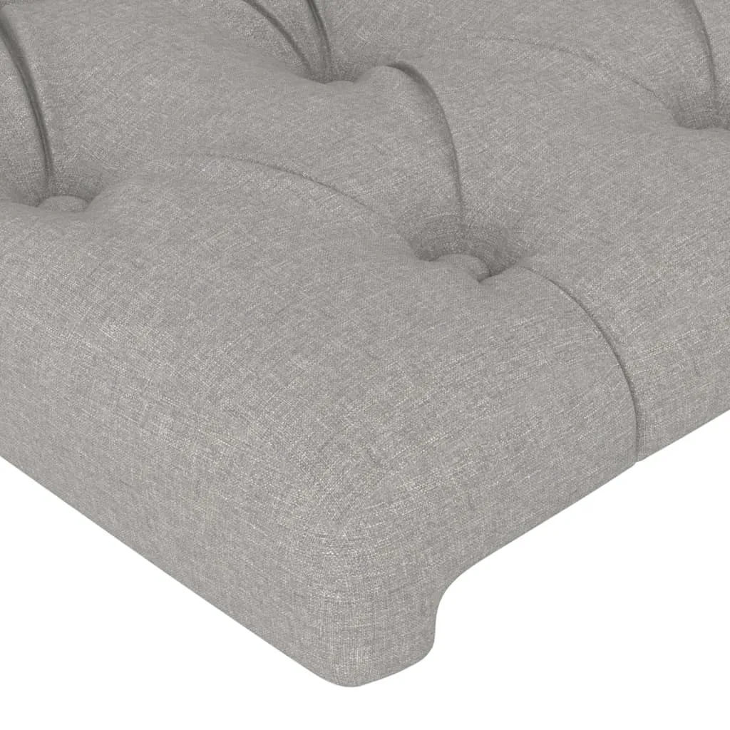 Tăblii de pat, 2 buc, gri deschis, 80x7x78/88 cm, textil - imagine 4