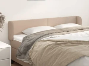 Tăblie pat cu aripioare cappuccino 183x23x78/88 cm piele eco