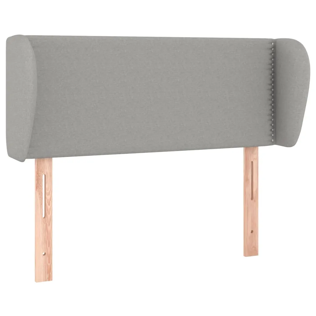 Tăblie de pat cu aripioare gri deschis 93x23x78/88 cm textil - imagine 2
