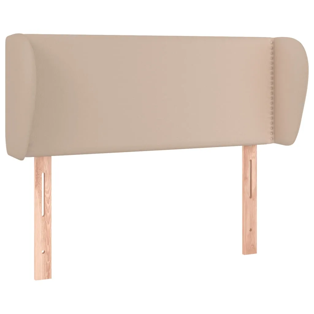 Tăblie pat cu aripioare cappuccino 93x23x78/88 cm piele eco - imagine 2