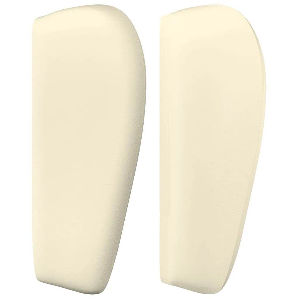 Tăblie de pat cu aripioare crem 163x23x78/88 cm piele ecologică - imagine 4