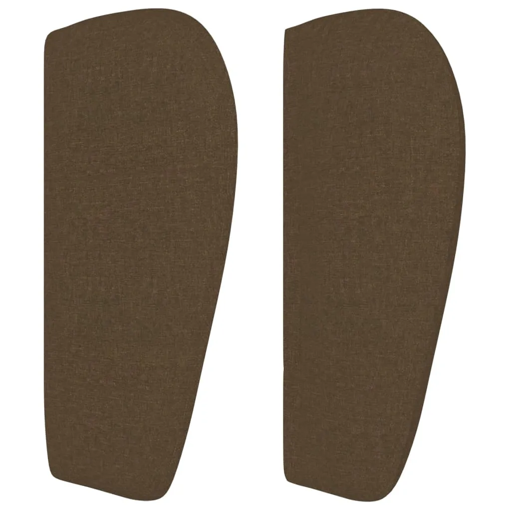 Tăblie de pat cu aripioare maro închis 103x23x78/88 cm textil - imagine 4