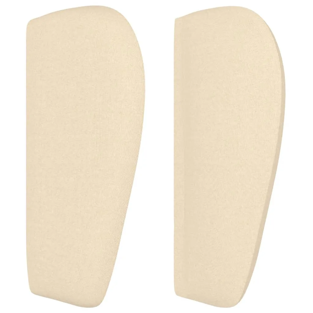 Tăblie de pat cu aripioare crem 93x23x78/88 cm textil - imagine 4