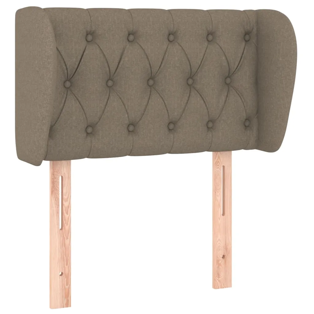 Tăblie de pat cu aripioare gri taupe 83x23x78/88 cm textil - imagine 2
