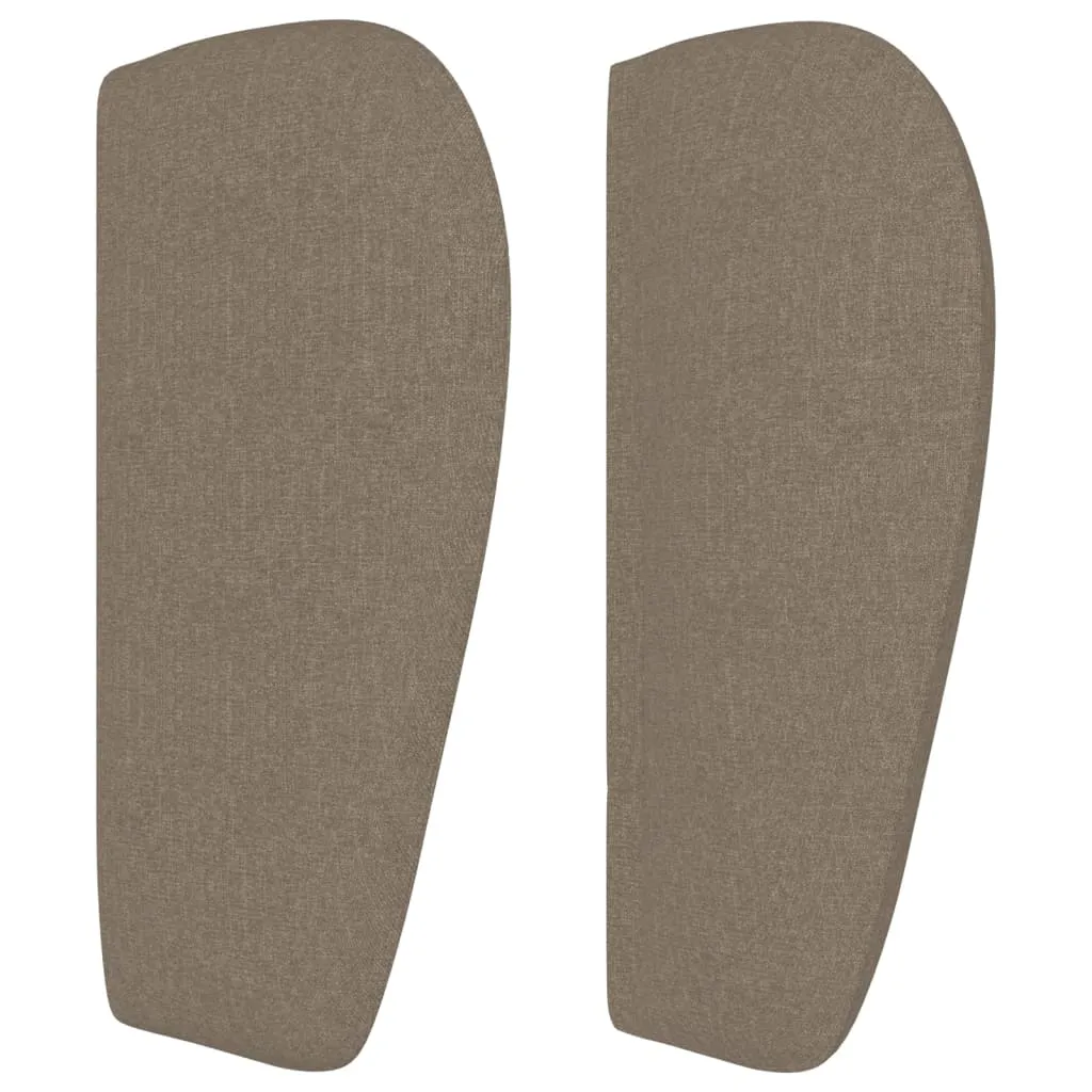 Tăblie de pat cu aripioare gri taupe 183x23x78/88 cm textil - imagine 4