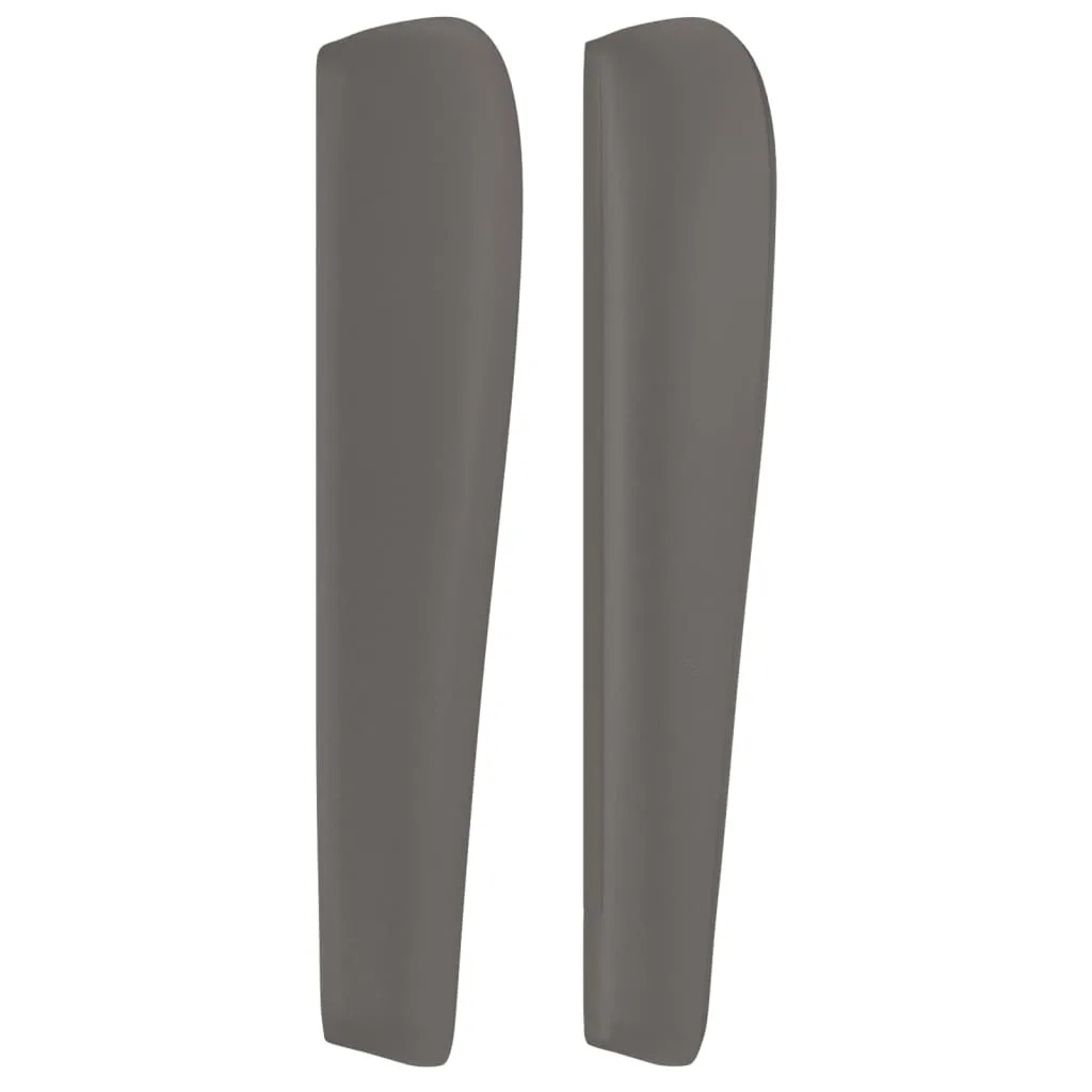 Tăblie de pat cu aripioare gri 163x23x118/128 cm piele eco - imagine 4