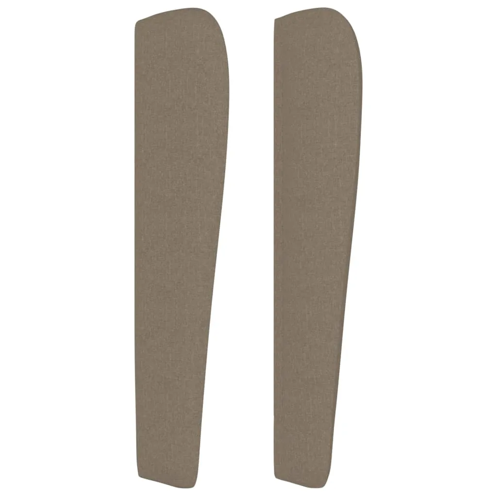 Tăblie de pat cu aripioare gri taupe 163x23x118/128 cm textil - imagine 4