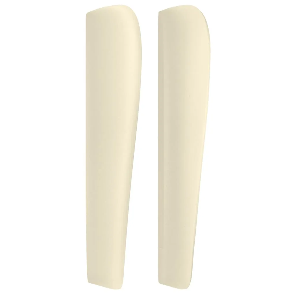 Tăblie de pat cu aripioare, crem, 103x23x118/128 cm, piele eco - imagine 4