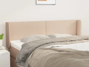Tăblie pat cu aripioare cappuccino 147x16x78/88cm piele eco
