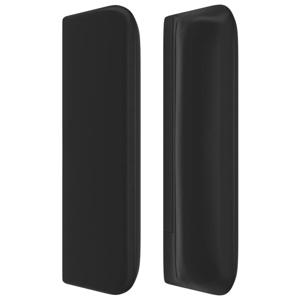 Tăblie de pat cu aripioare negru 93x16x78/88 cm piele ecologică - imagine 4
