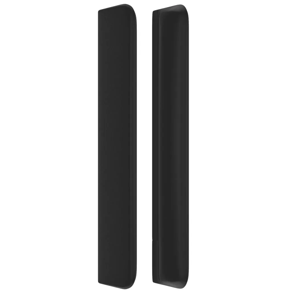 Tăblie de pat cu aripioare, negru, 93x16x118/128 cm, piele eco - imagine 4
